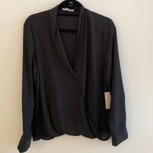 NWT Black button down blouse